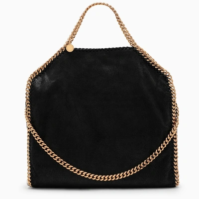 Stella Mccartney Black/gold Falabella Fold Over Bag
