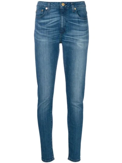 Michael Michael Kors Perry Wash Skinny Jeans In Blue