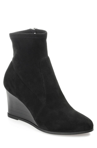 Journee Collection Hepburn Wedge Bootie In Black