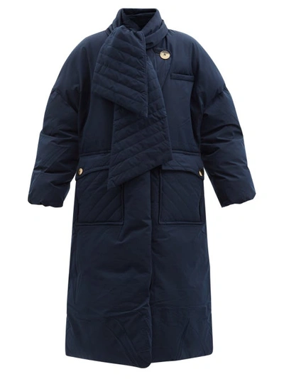 collar ganni padded coat