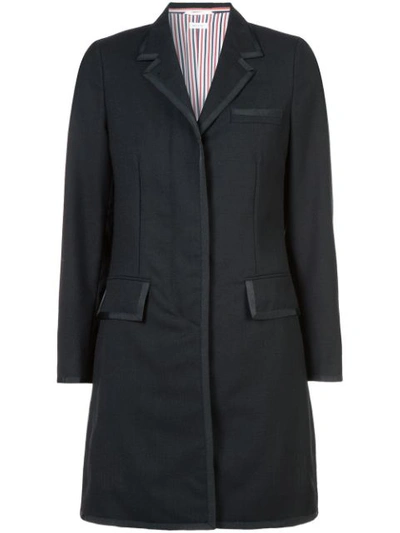 Thom Browne Classic Chesterfield Overcoat In Black
