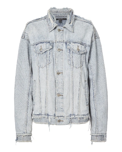 Ksubi Chillz Oversized Ripped Denim Jacket In Denim-lt 3