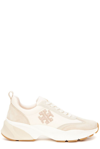 Tory Burch Beige Canvas And Suede Good Luck Sneakers