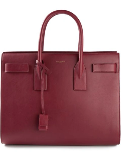 Saint Laurent Small Sac De Jour Souple Tote In Red