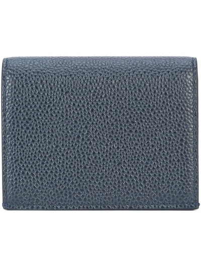 Thom Browne Double Card Holder In Blue