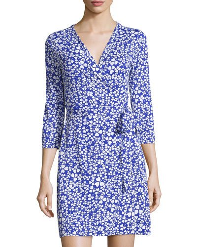 Diane Von Furstenberg New Julian Two Mini Wrap Dress, Clover Blue | ModeSens