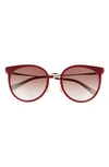 Chloé Quelia 56mm Cat Eye Sunglasses In Burgundy