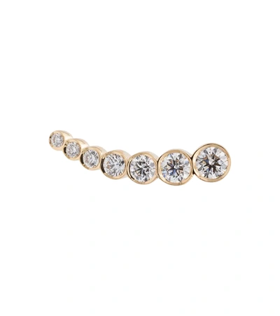 Sophie Bille Brahe Petite Croissant De Lune 18kt Gold Single Earring With Diamonds In Not Applicable