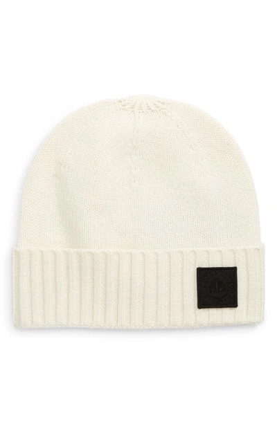 Moose Knuckles Nisutlin Cuffed Wool Beanie In Milky Way Express