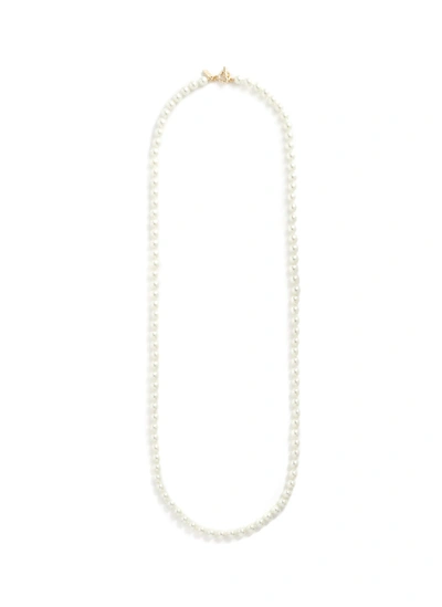 Kenneth Jay Lane Glass Pearl Strand Long Necklace