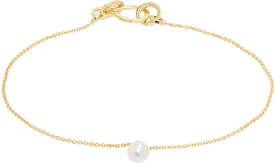 Sophie Bille Brahe 'palme De Perle' Akoya Pearl 14k Yellow Gold Bracelet