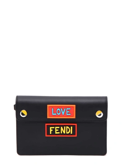 Fendi Pouch In Nero+palladio