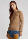 Ralph Lauren Cable-knit Cashmere Sweater In Polo Black