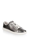 Cole Haan Grandpro Tennis Leather Low Top Sneakers In Gunmetal