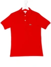Lacoste Kids' Logo Embroidery Polo Shirt In Red