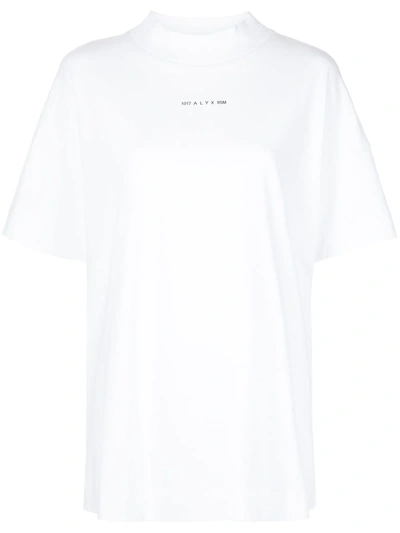 Alyx Logo Mock-neck T-shirt In White