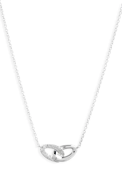 Ippolita Sterling Silver Cherish Interlocking Diamond Link Necklace, 16 In White/silver