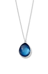 Ippolita Women's Wonderland Sterling Silver & Doublet Large Teardrop Pendant Necklace In Blue/silver