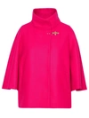 Fay Flared Hook Detailed Cape In Pink