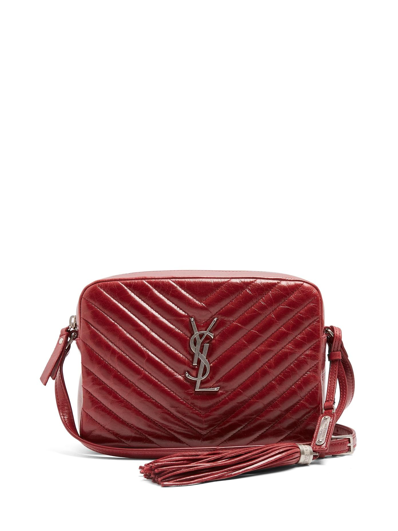 Saint Laurent Lou Quilted Patent-leather Cross-body Bag | ModeSens