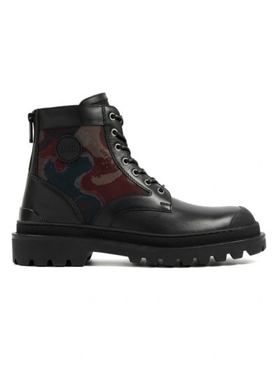 Dior X Peter Doig Explorer Boots In Black