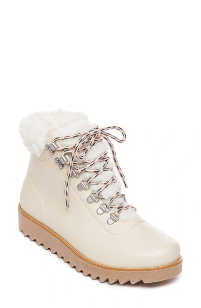 Bernardo Wiley Waterproof Rain Boot In Eggshell Pvc