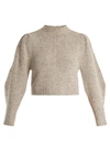 Isabel Marant Elaya Crew-neck Knit Sweater In Light Grey