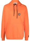 Automobili Lamborghini Cotton Blend Sweatshirt With Logo Patch In Orange