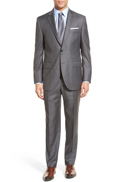 Peter Millar Classic Fit Solid Wool Suit In Charcoal