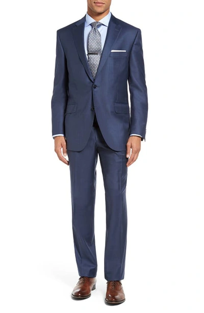 Peter Millar Flynn Classic Fit Check Wool Suit In Blue