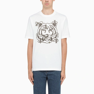 Kenzo White T-shirt With Contrasting Print