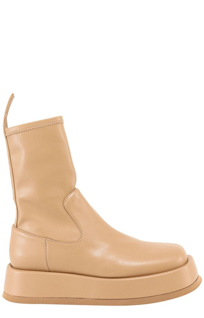 Gia Borghini Rosie11 Ankle Boots In Beige