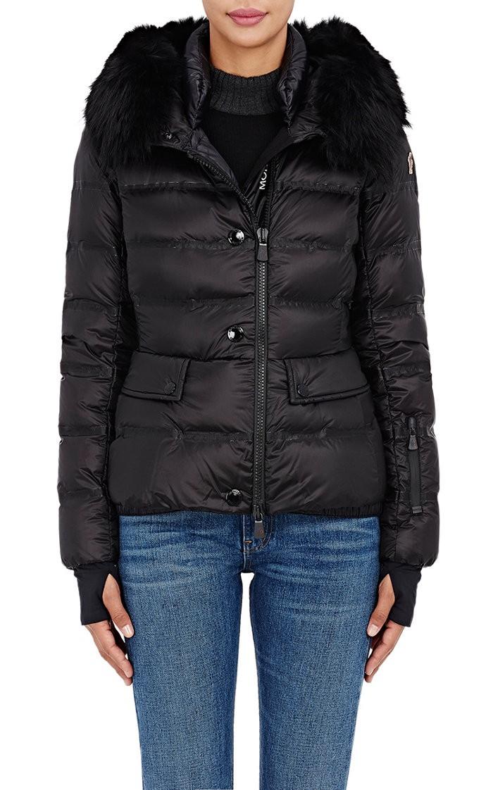 Moncler Armonique Fur-trimmed Down-filled Puffer Jacket In Black | ModeSens