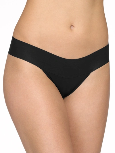 Hanky Panky Breathesoft Natural Rise Thong In Black
