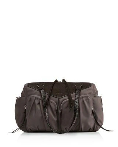 Mz Wallace Thompson Satchel In Black Magnet/silver
