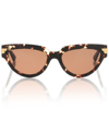 Bottega Veneta Cat-eye Sunglasses In 002 Shiny Spotted