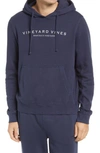 Vineyard Vines Woodhouse Garment Dye Cotton Hoodie In Vineyard Navy
