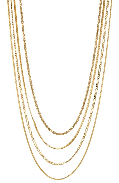 Nadri Gemma Multi Chain Layered Necklace, 15 In Gold
