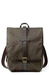Filson Tin Cloth Backpack In Otter Green