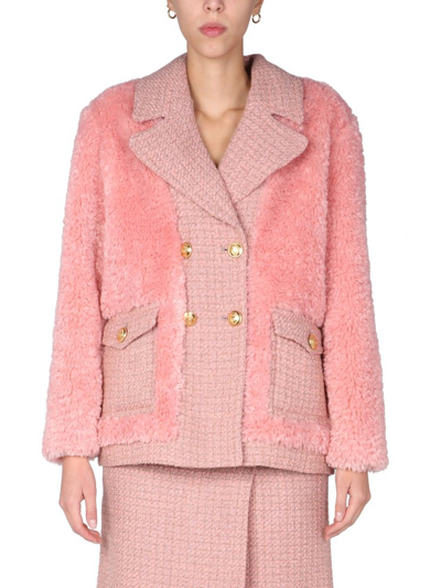 Boutique Moschino Mat Jacket In Pink