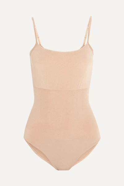 Wolford Opaque Natural Light Forming Bodysuit In Sand