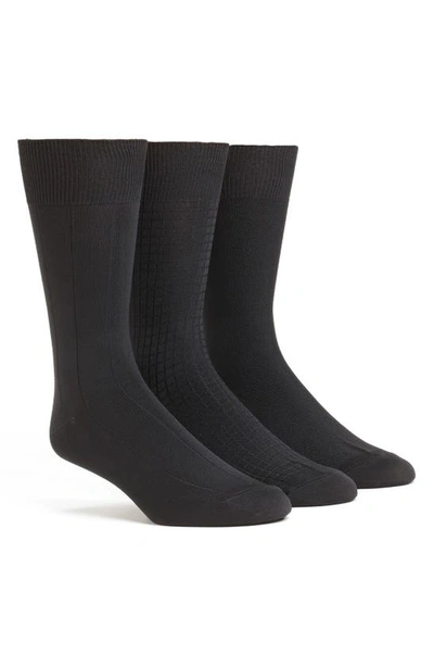 Calvin Klein 3-pack Microfiber Socks In Black