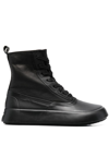 Ambush Rubber And Leather Hi-top Sneakers In Black