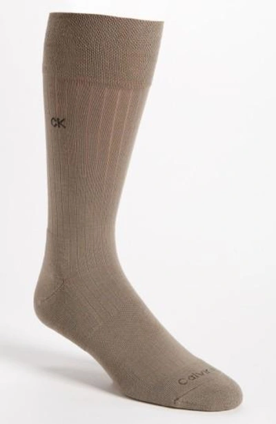Calvin Klein 'ultra Fit' Socks In Taupe
