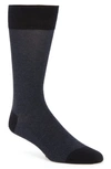 Cole Haan Pique Texture Crew Socks In Navy