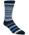 Cole Haan Men's Town Stripe Crew Socks In Navy/astor Blue