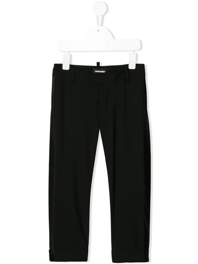 Dsquared2 Kids' Satin Strap Trousers In Blue