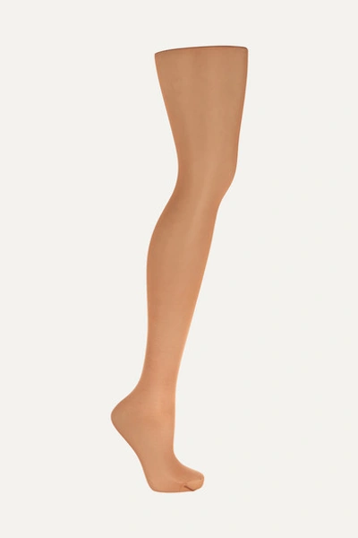 Wolford Set Of Two Satin Touch 20 Denier Tights In Sand