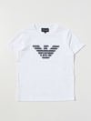 Emporio Armani Kids' Branded T-shirt In White