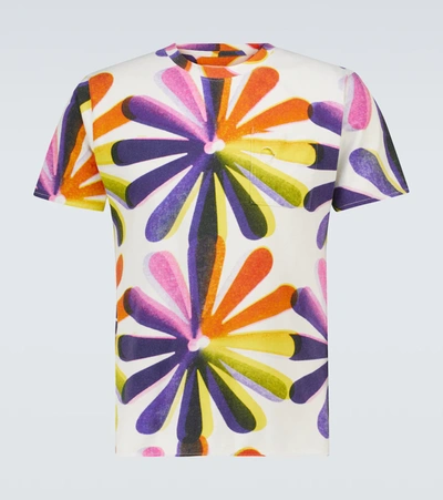 Erl All-over Floral Print T-shirt In Multicolor